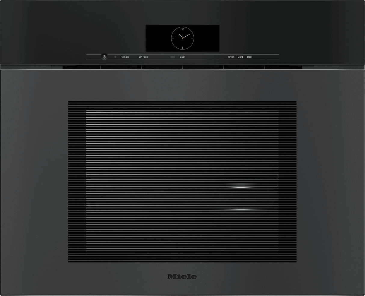 DGC 7880X Obsidian Black matte - 30" Handleless Combi-Steam Oven XXL for steam cooking, baking, roasting with roast probe + menu cooking.