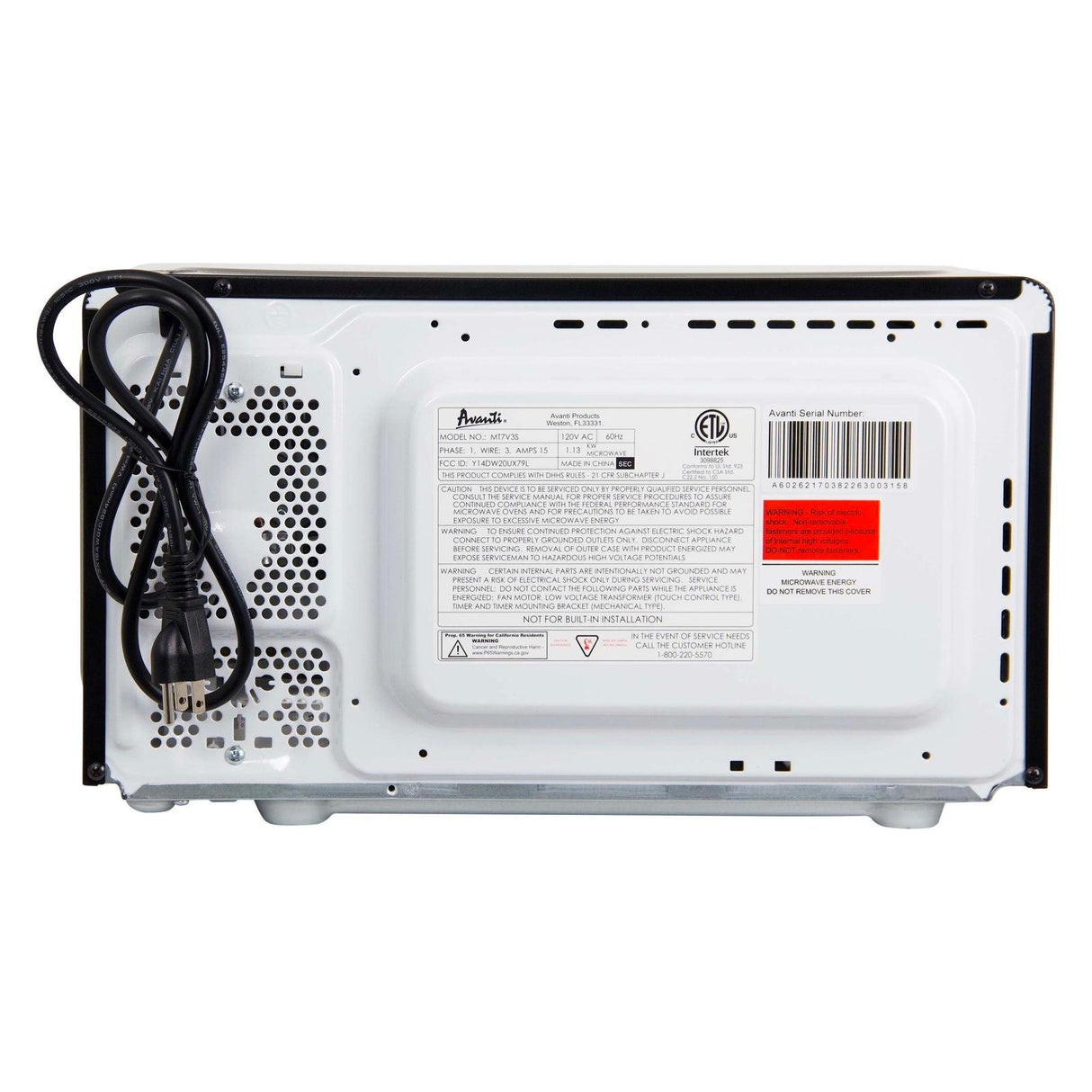 Avanti Countertop Microwave Oven, 0.7 cu. ft. - White