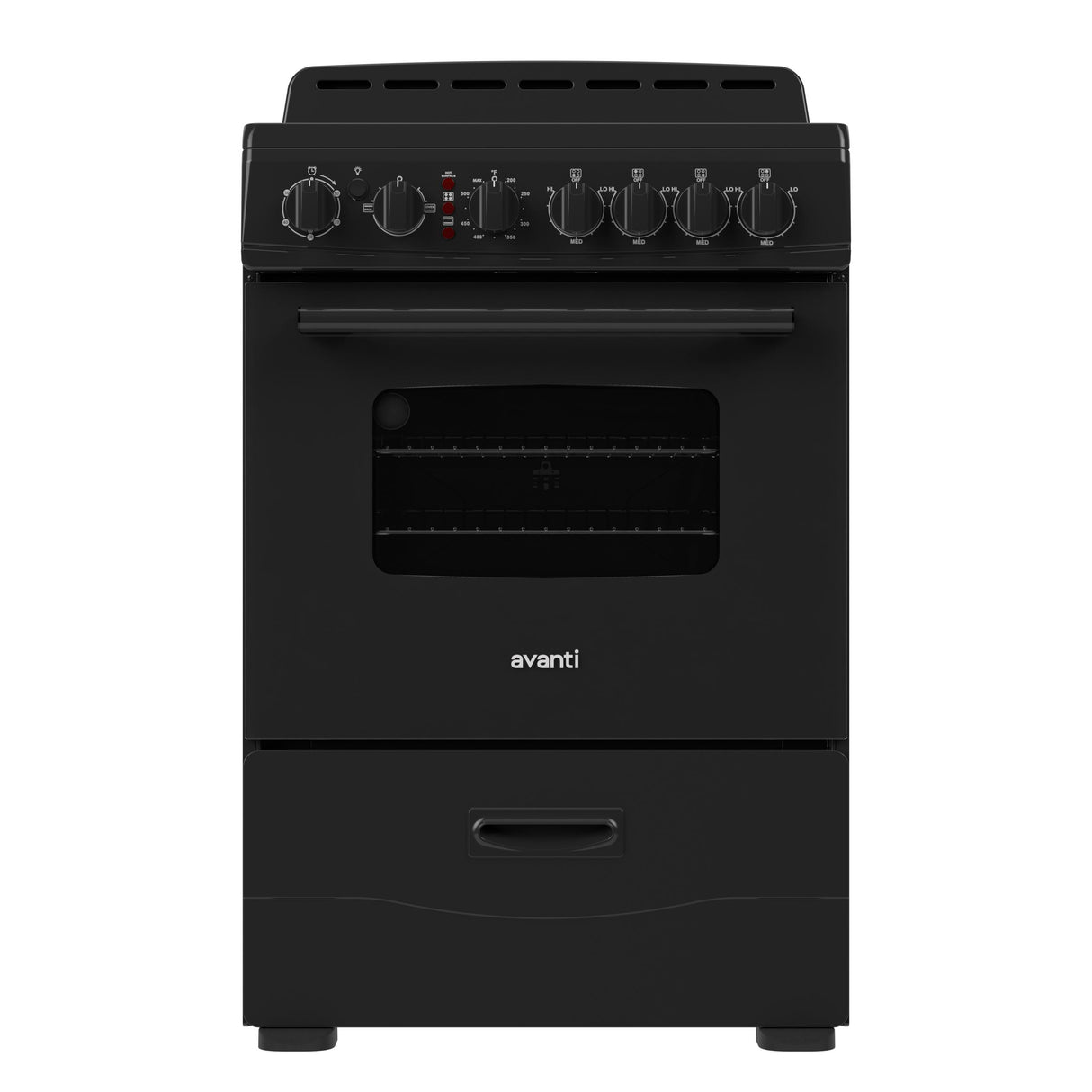 Avanti 24-Inch Freestanding Electric Range with Ceramic Glass Cooktop, in Black (CERU240P1B)