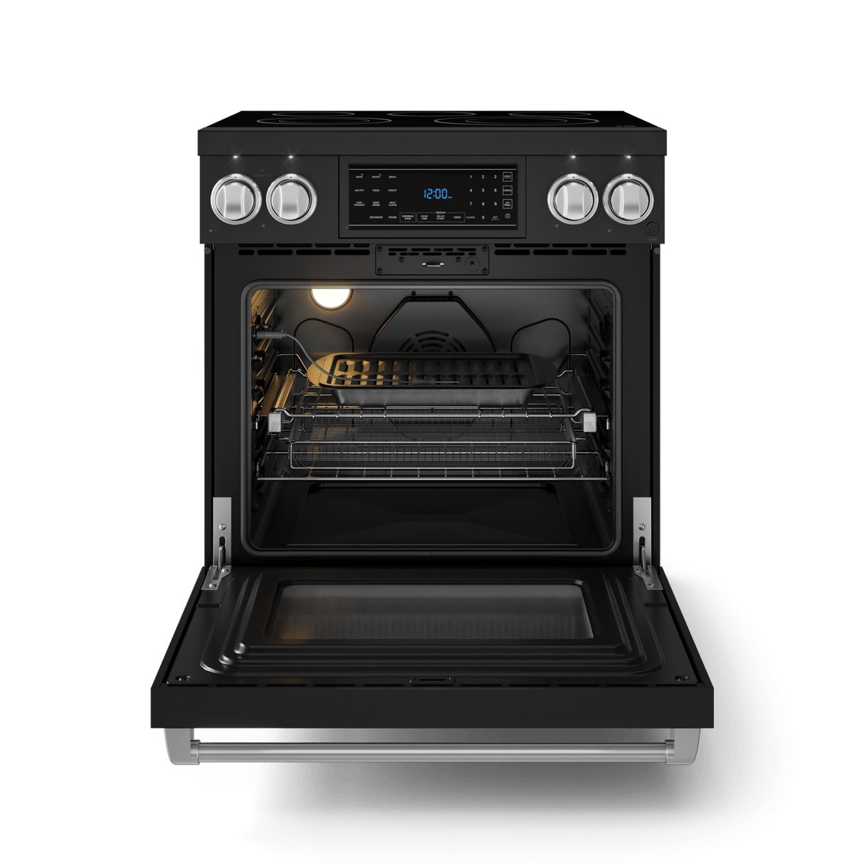 30 Inch Professional Electric Range With Tilt Panel Touch Control In Black/stainless Steel Gordon Ramsay Series