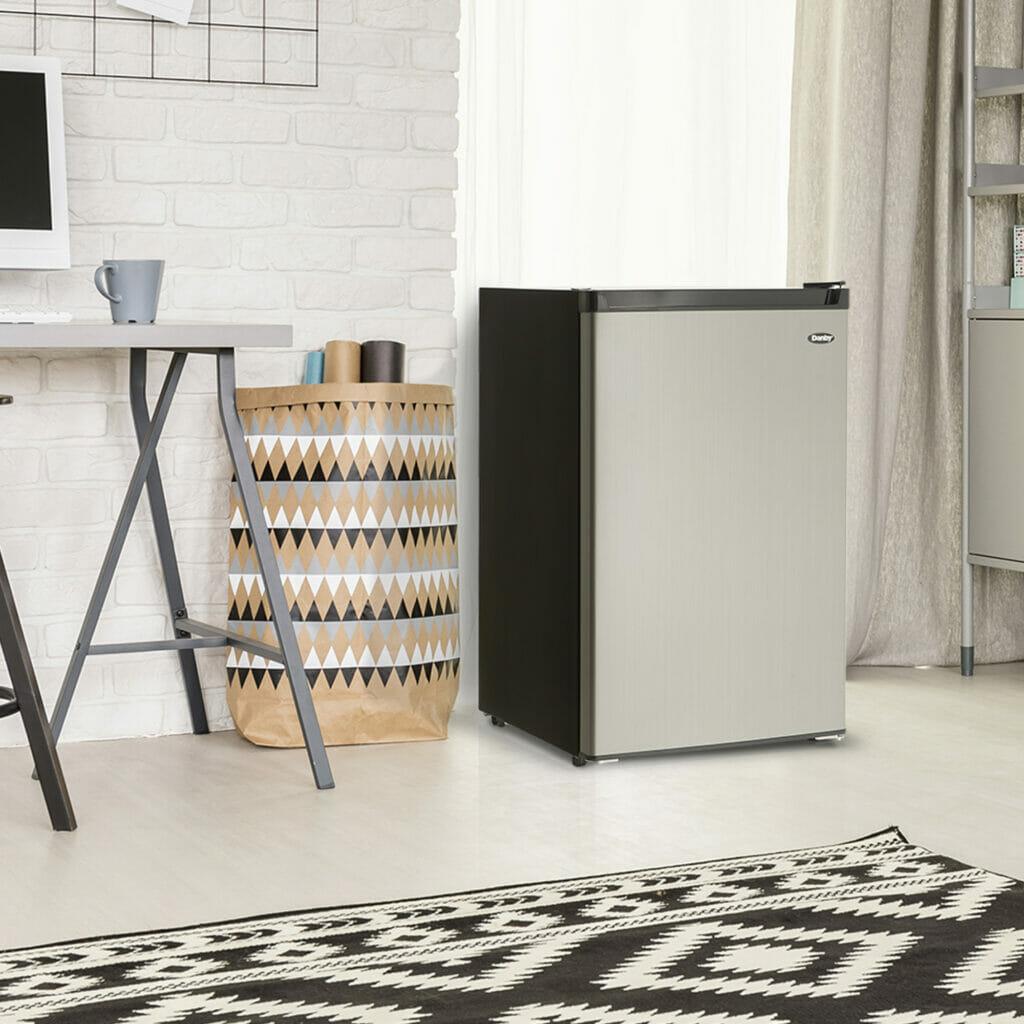 Danby 4.5 cu. ft. Compact Fridge with True Freezer in Stainless Steel Look