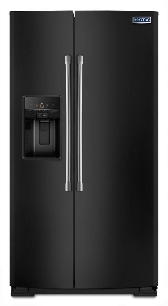 36-inch Wide Side-by-Side Refrigerator with External Ice and Water - 26 cu. ft.