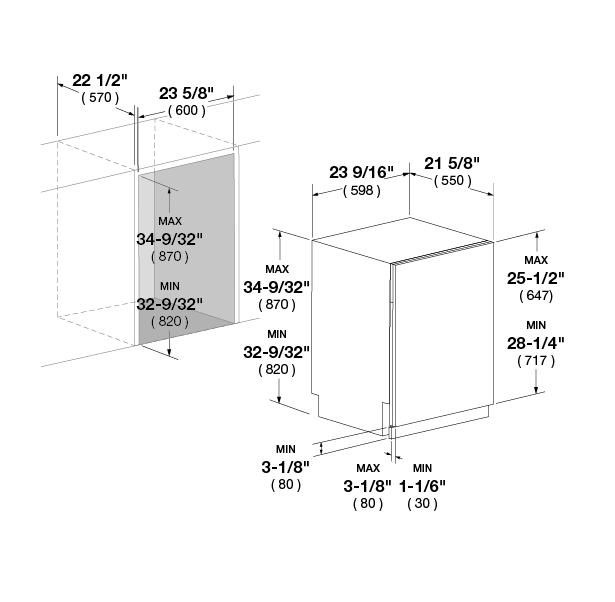24" OVERLAY BUILT-IN DISHWASHER