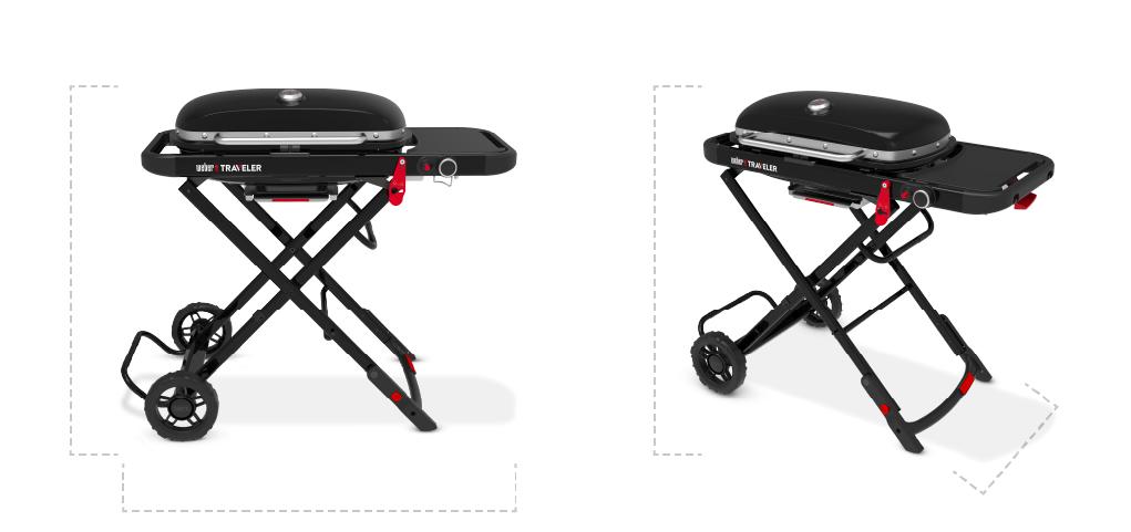 WEBER TRAVELER® Portable Gas Grill - Black