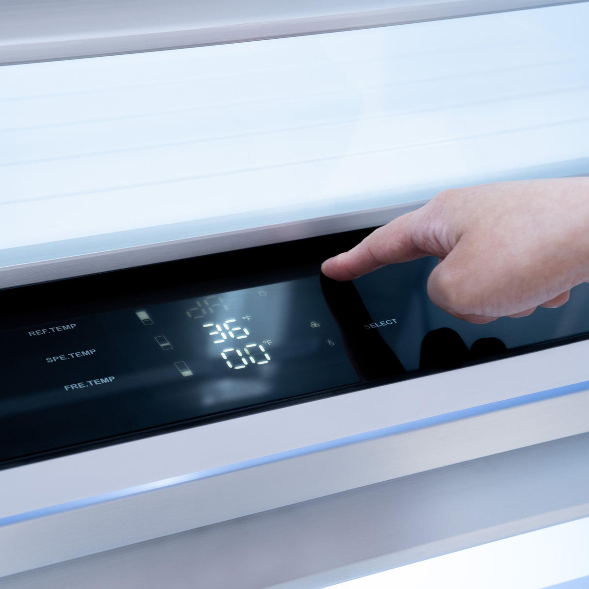 ZLINE Autograph Edition 72 in. 39.6 cu. ft. French Door Built-In Bottom Freezer Refrigerator with Water Dispensers and Ice Makers in DuraSnow' Stainless Steel and Matte Black Accents (RBITZ-SN-72-MB)