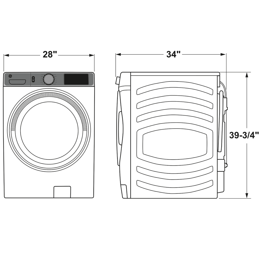 GE® 5.0 cu. ft. Capacity Smart Front Load ENERGY STAR® Steam Washer with SmartDispense™ UltraFresh Vent System with OdorBlock™ and Sanitize + Allergen