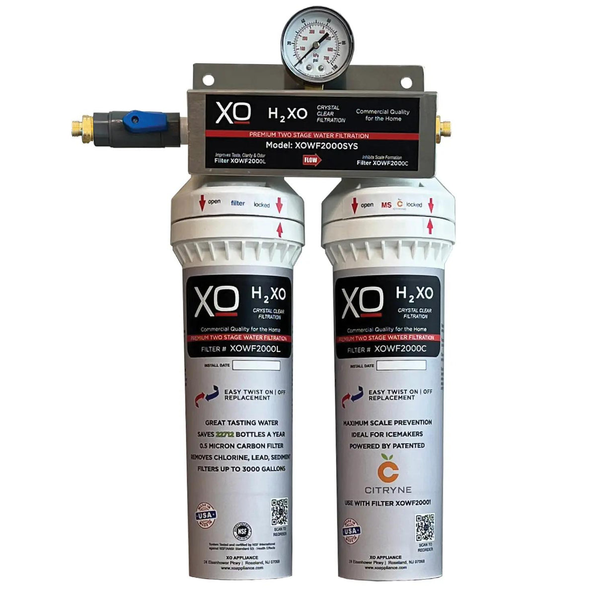 Dual Stage Home Water Filtration Replacement Cartridges