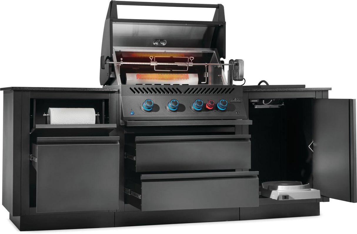 OASIS 300 Outdoor Kitchen, Built-in 700 Series 32 With Soft Close , Propane, Matte/Matt Black