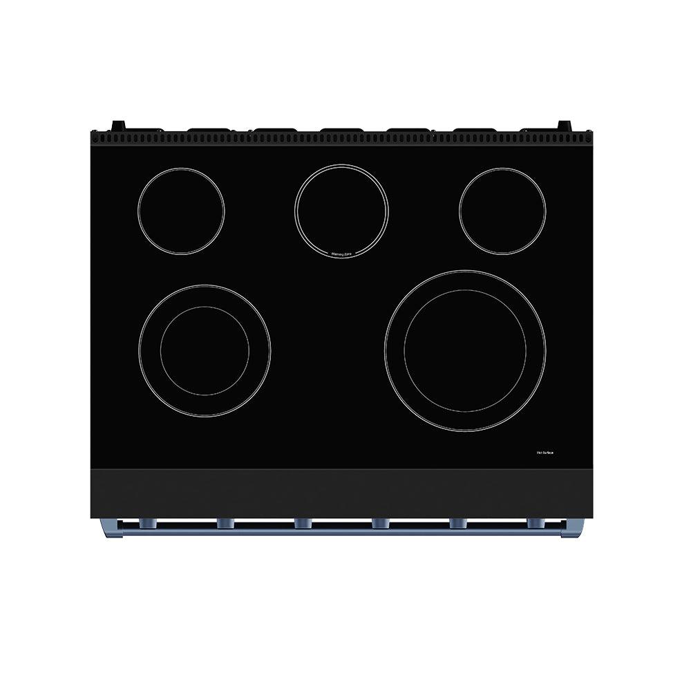 36 Inch Professional Electric Range In Black/blue Gordon Ramsay Series
