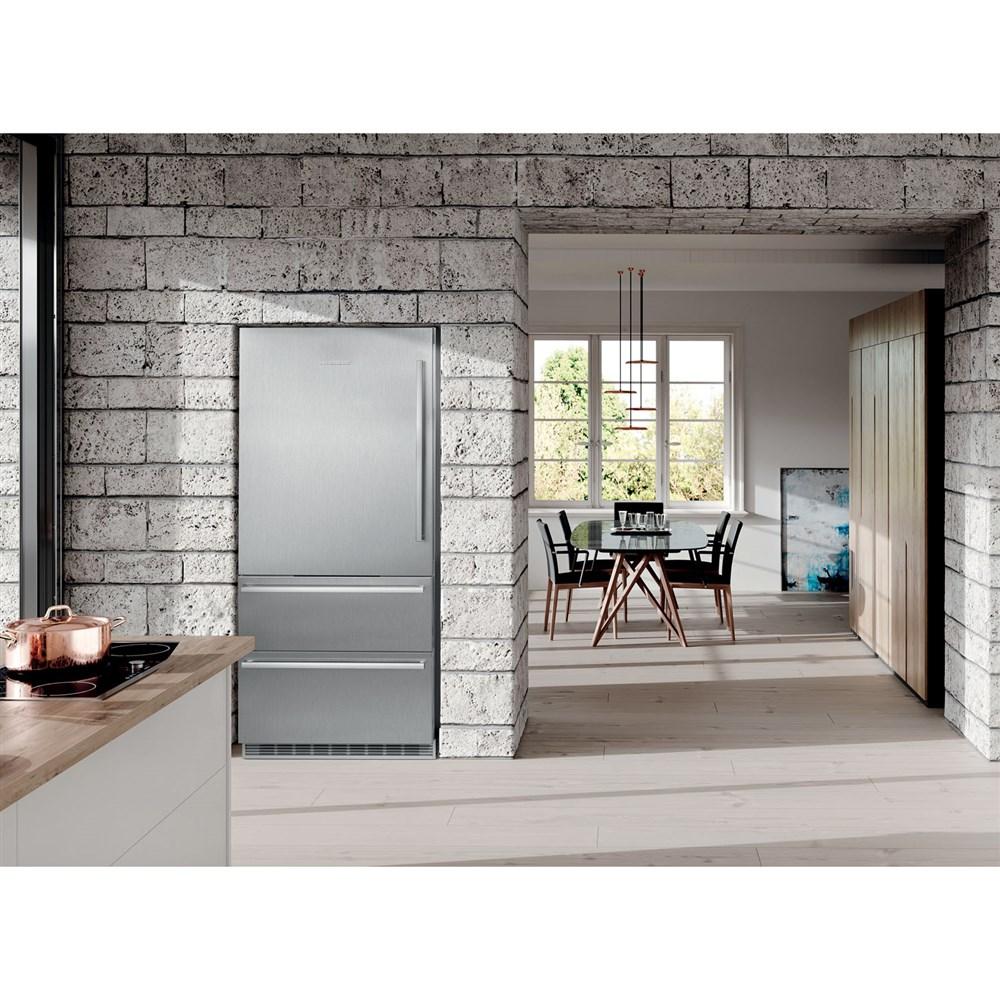 Freestanding Refrig/Freezer 36", Large Door, NOT Reversible, Left Hinge