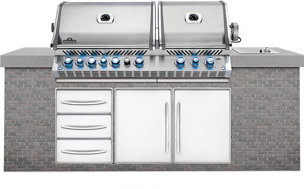 Built-In Prestige PRO 825 RBI Stainless Steel with Infrared Rear and Bottom Burners