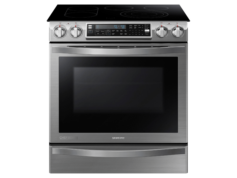 5.8 cu. ft. Slide-In Electric Chef Collection Range with Flex Duo Oven