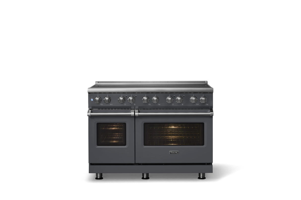 48"W. Induction Range (Finish: Cast Black, Trim: Polished Chrome)