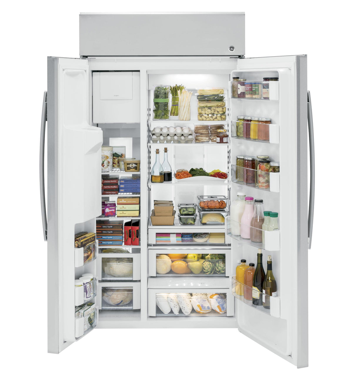GE Profile™ Series 48" Built-In Side-by-Side Refrigerator with Dispenser