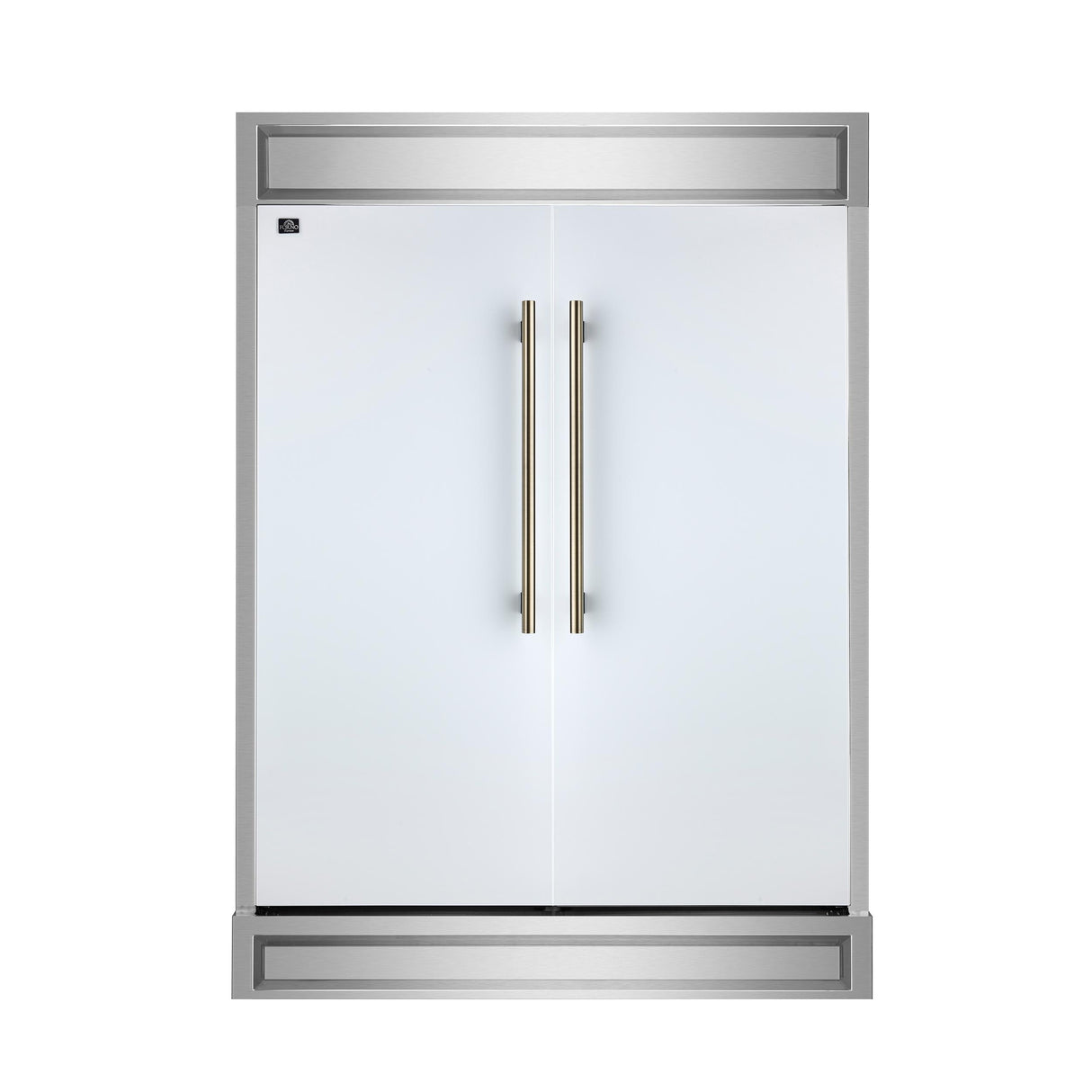 Forno Maderno 2-28-Inch Wide Convertible Refrigerator/Freezer in White, Decorative Trim, 27.2 cu.ft, 84-Inch High, ENERGY STAR Certified
