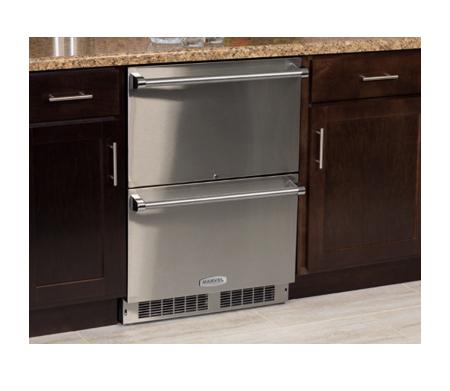 24" Refrigerated Drawers - Solid Stainless Steel Drawer Fronts, With Lock