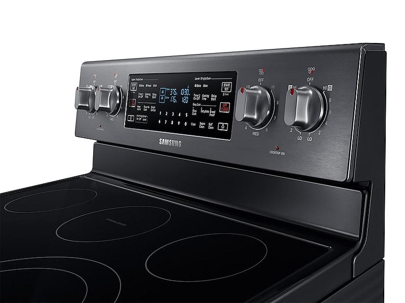 5.9 cu ft. Smart Freestanding Electric Range with Flex Duo™ & Dual Door in Black Stainless Steel