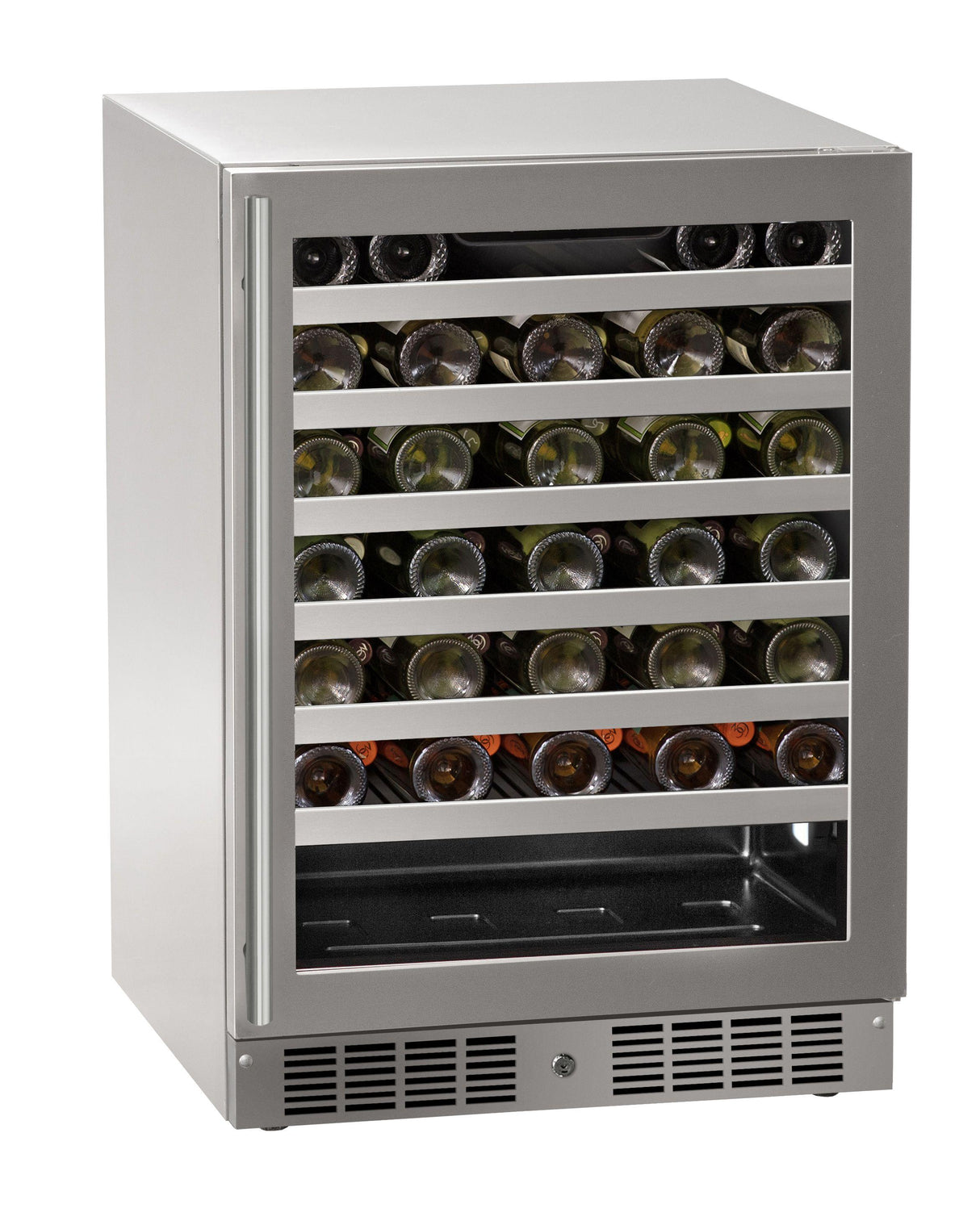 24 inch Wine Refrigerator with Door Style - Stainless Steel Frame Glass