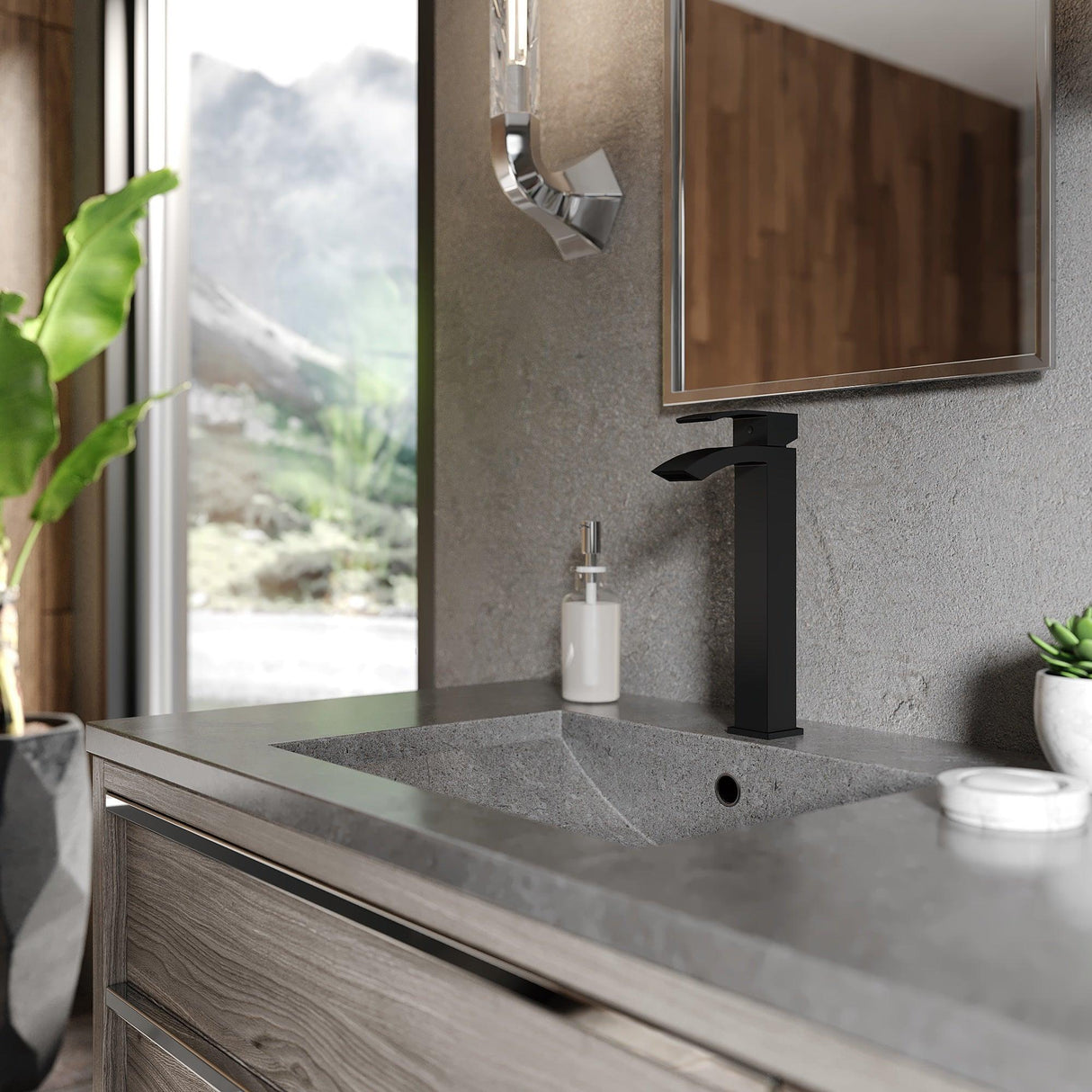 ZLINE Autograph Edition Heavenly Bath Faucet in Matte Black (HVN-BF-MB).