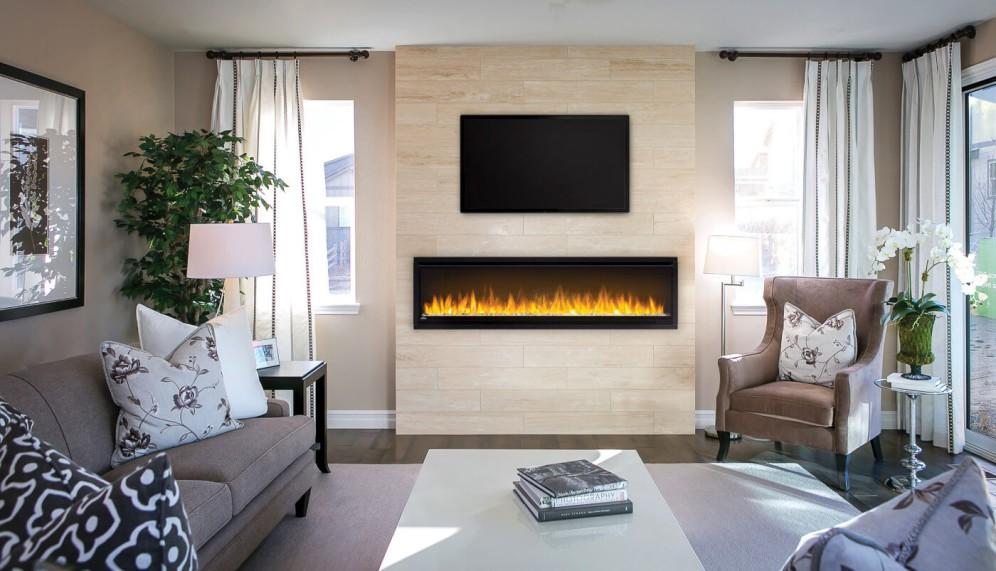 Alluravision 60 Slimline Wall Hanging Electric Fireplace