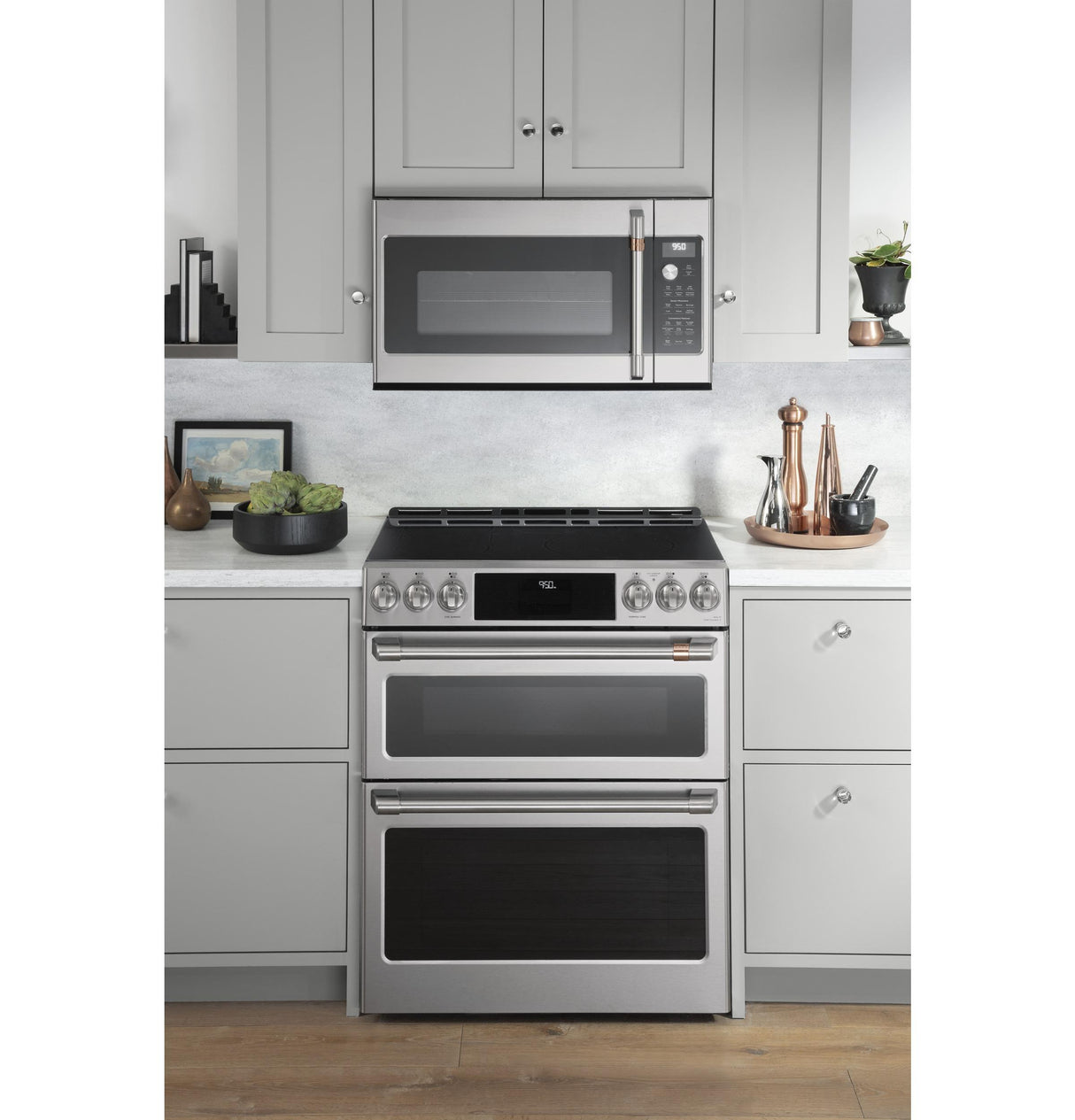 Café™ 30" Smart Slide-In, Front-Control, Induction and Convection Double-Oven Range