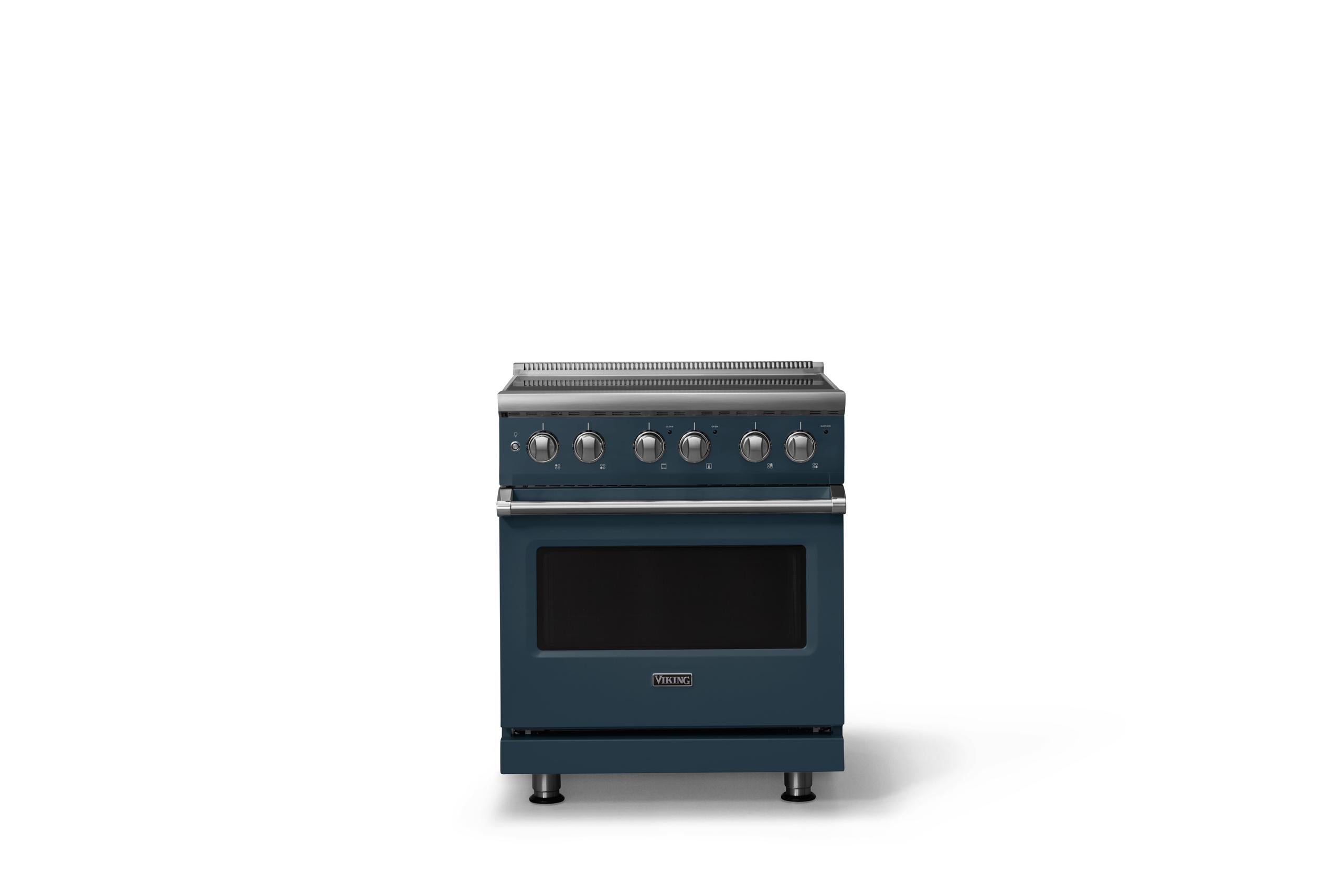 30"W. Electric Range (Finish: Squall, Trim: Polished Chrome)