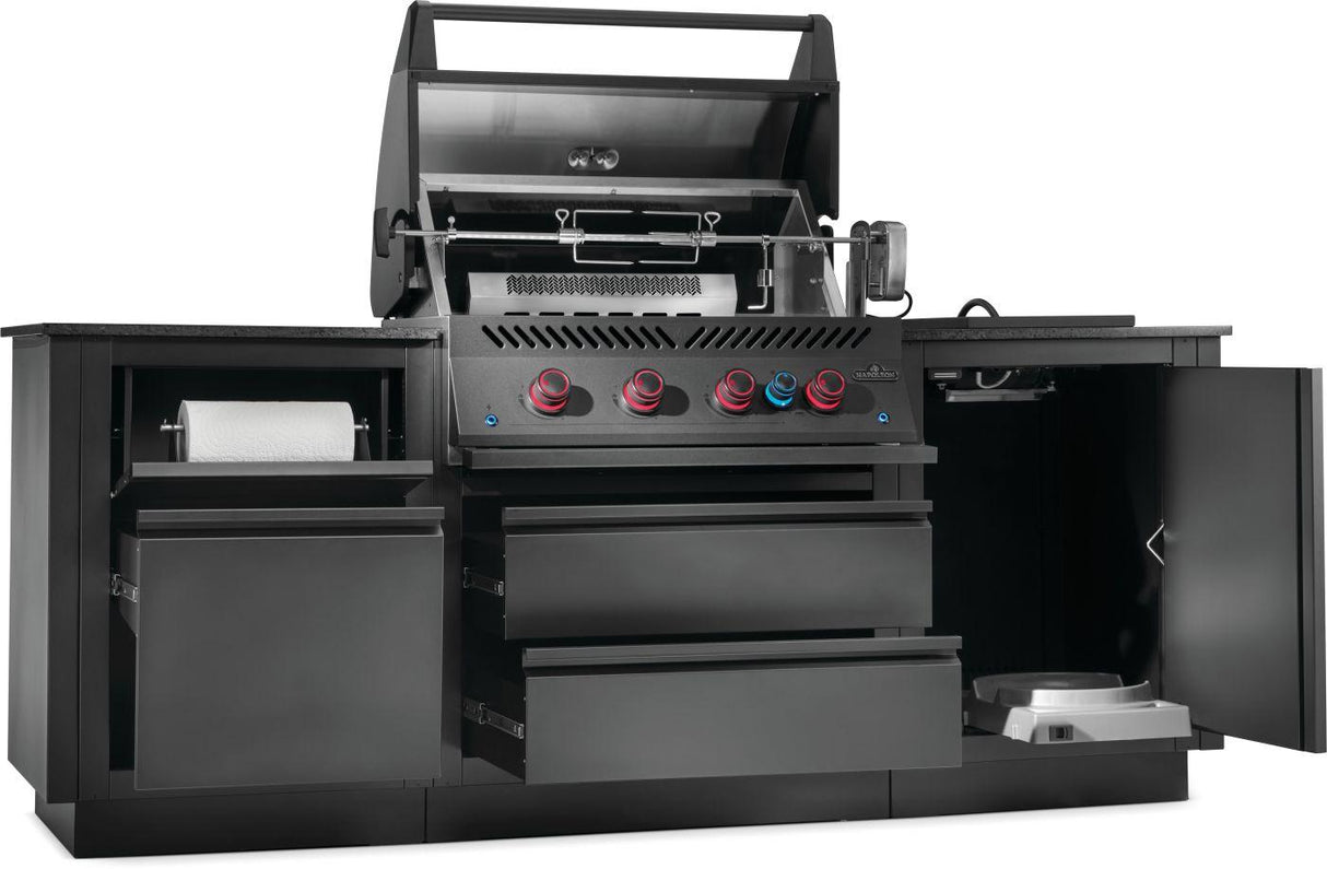 OASIS 300 Outdoor Kitchen, Built-in 700 Series 32 With Soft Close , Propane, Matte/Matt Black
