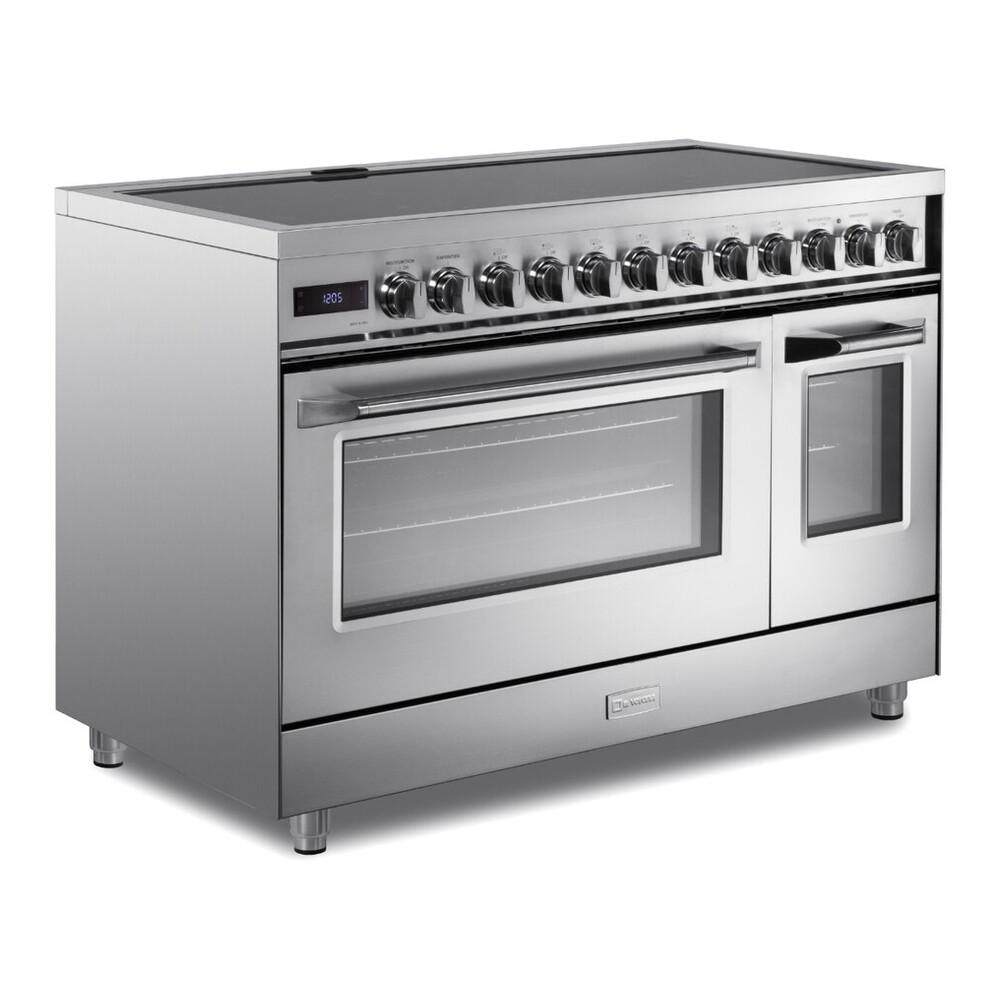 Verona Ultima 48" Induction Range with 7 Elements, Griddle and 6.5 cu. Ft. Oven Capacity in Stainless Steel