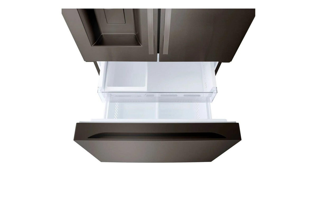 25 cu.ft. 3-Door French Door Refrigerator with NEW Hybrid Handle Design and External Ice and Water Dispenser