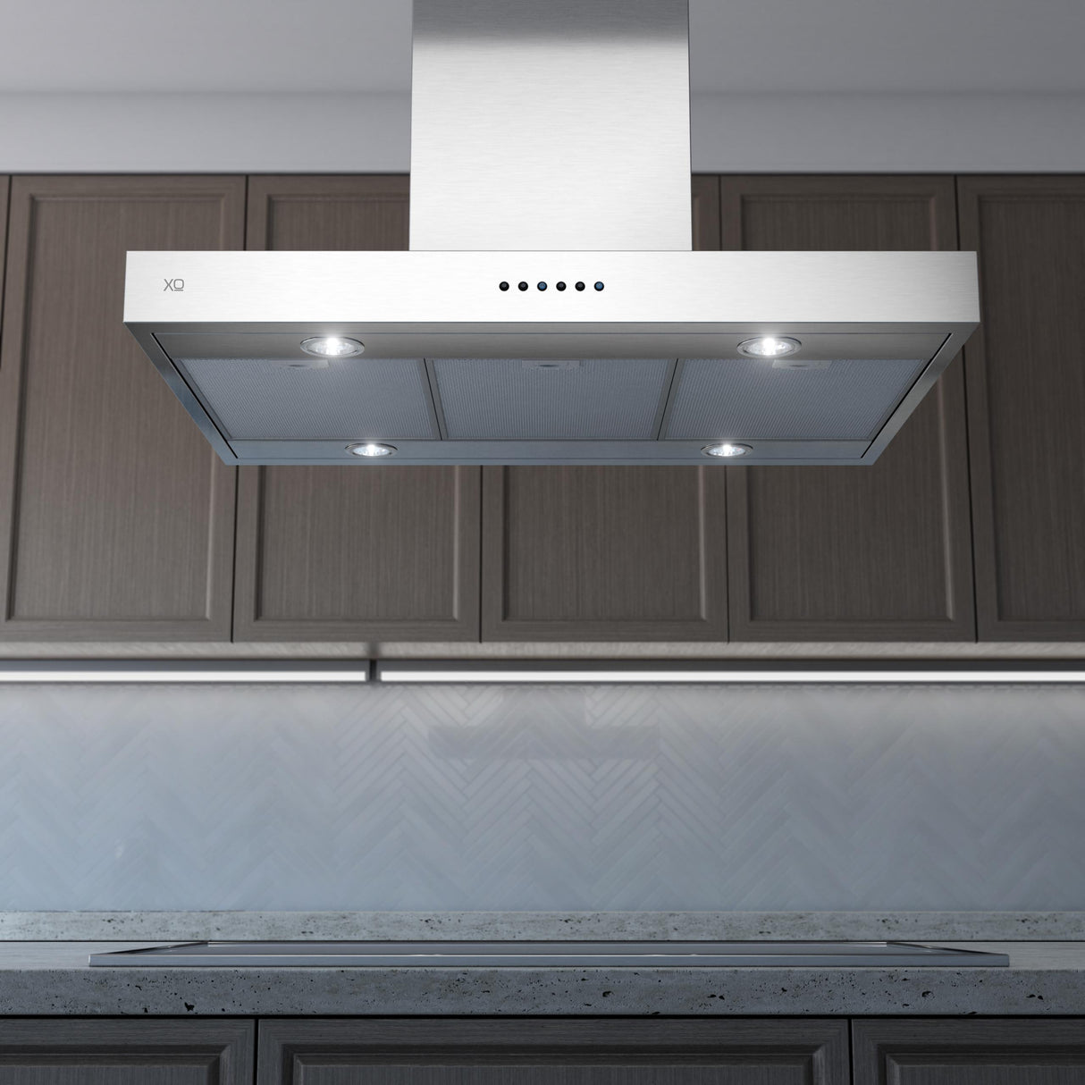 48" CCC 600/395 CFM Low Profile Island Hood SS