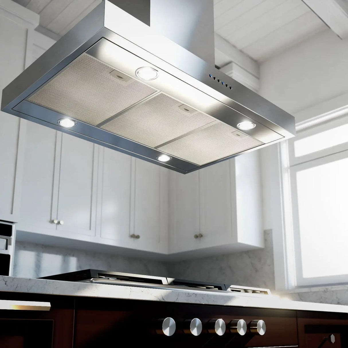 48" CCC 600/395 CFM Low Profile Island Hood SS