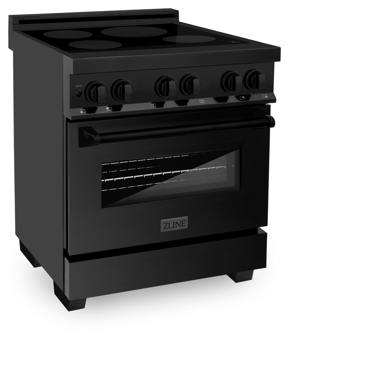 ZLINE Induction Range with a 4 Element Stove and Electric Oven in Black Stainless Steel (RAIND-BS-30)