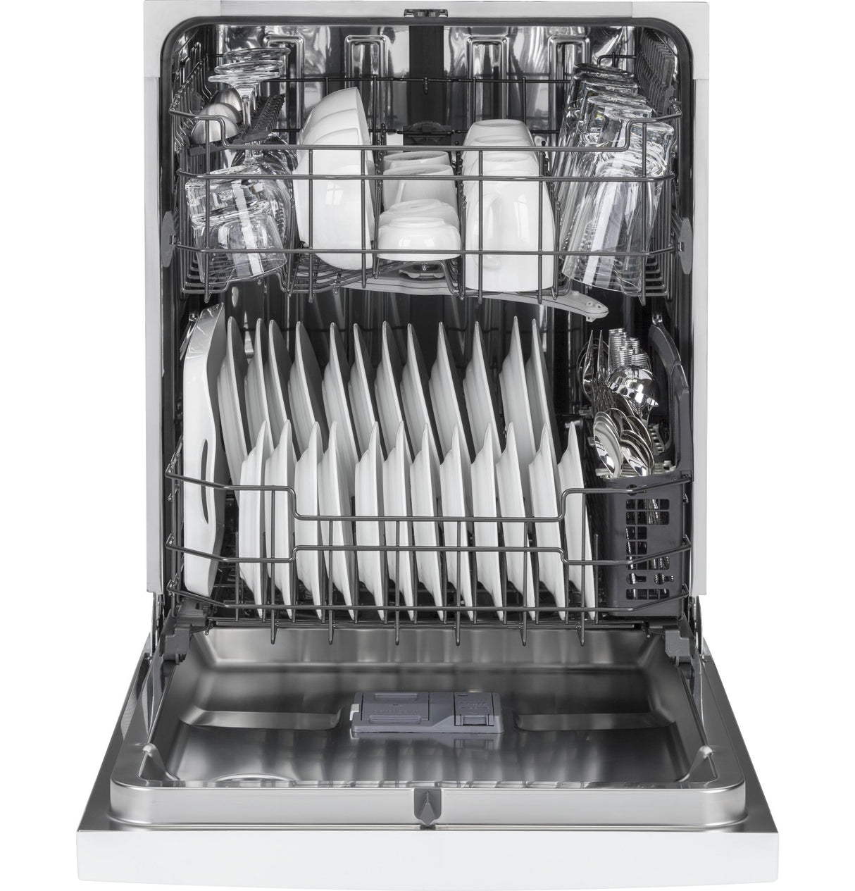 GE® Stainless Steel Interior Dishwasher with Front Controls