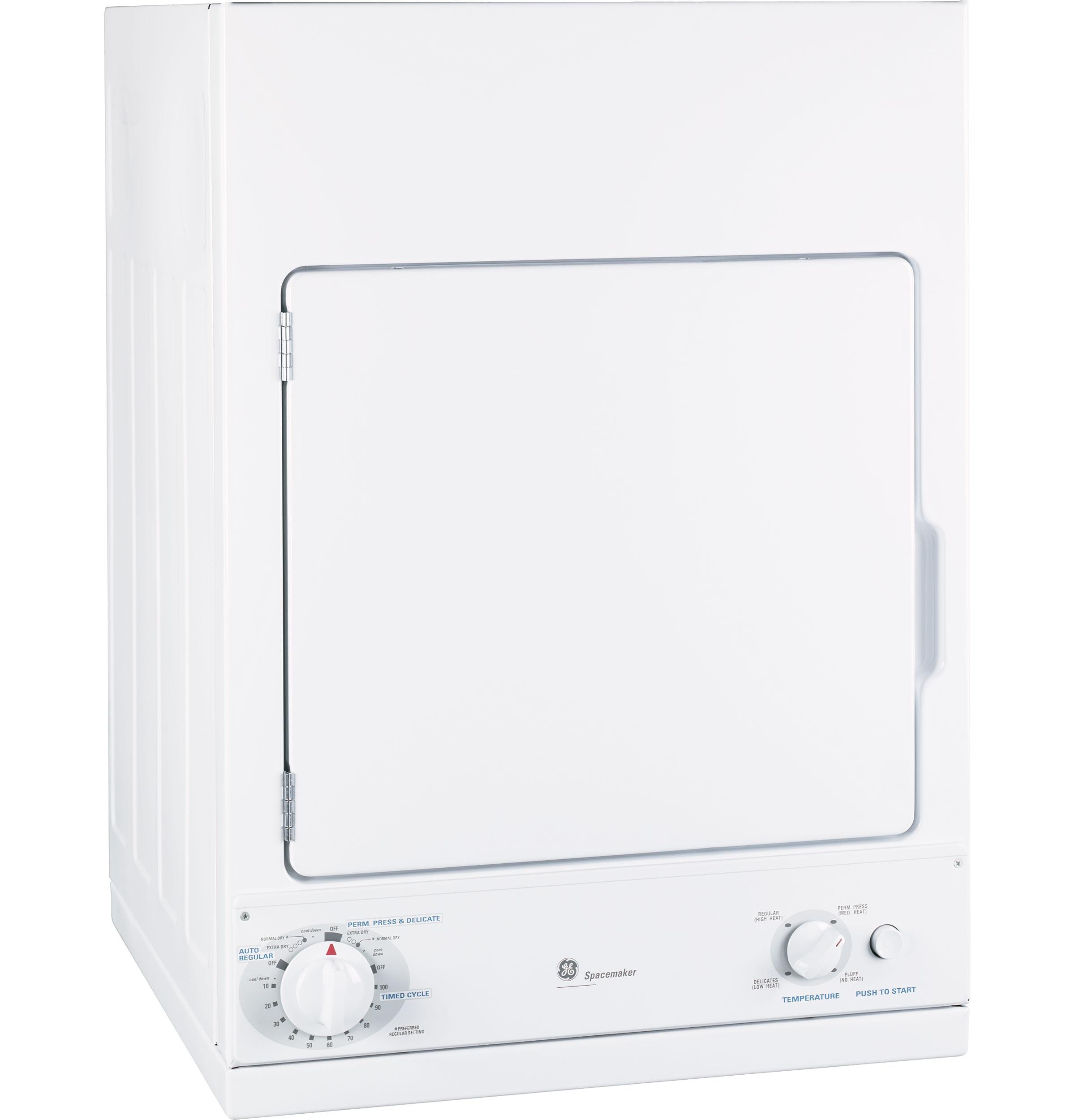 GE Spacemaker® 240V 3.6 cu. ft. Capacity Stationary Electric Dryer