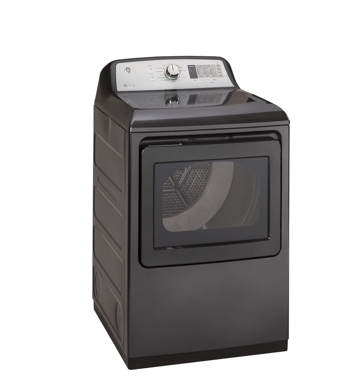 GE® ENERGY STAR® 7.4 cu. ft. Capacity Smart aluminized alloy drum Gas Dryer with HE Sensor Dry