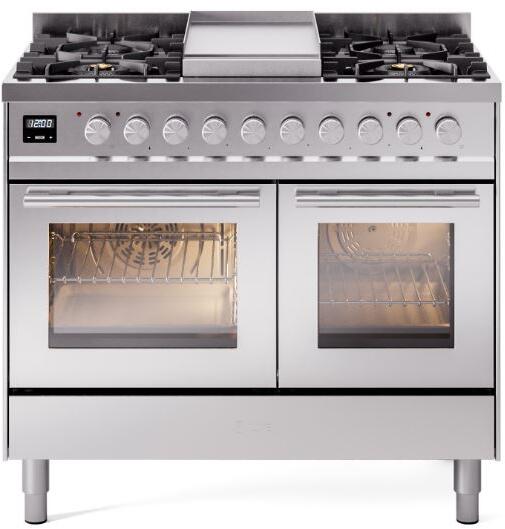 Professional Plus II 40 Inch Dual Fuel Liquid Propane Freestanding Range in Stainless Steel with Trim
