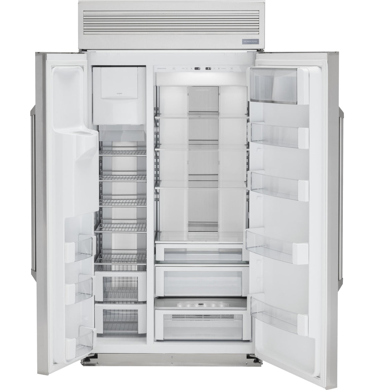 Monogram 48" Smart Built-In Professional Side-by-Side Refrigerator with Dispenser