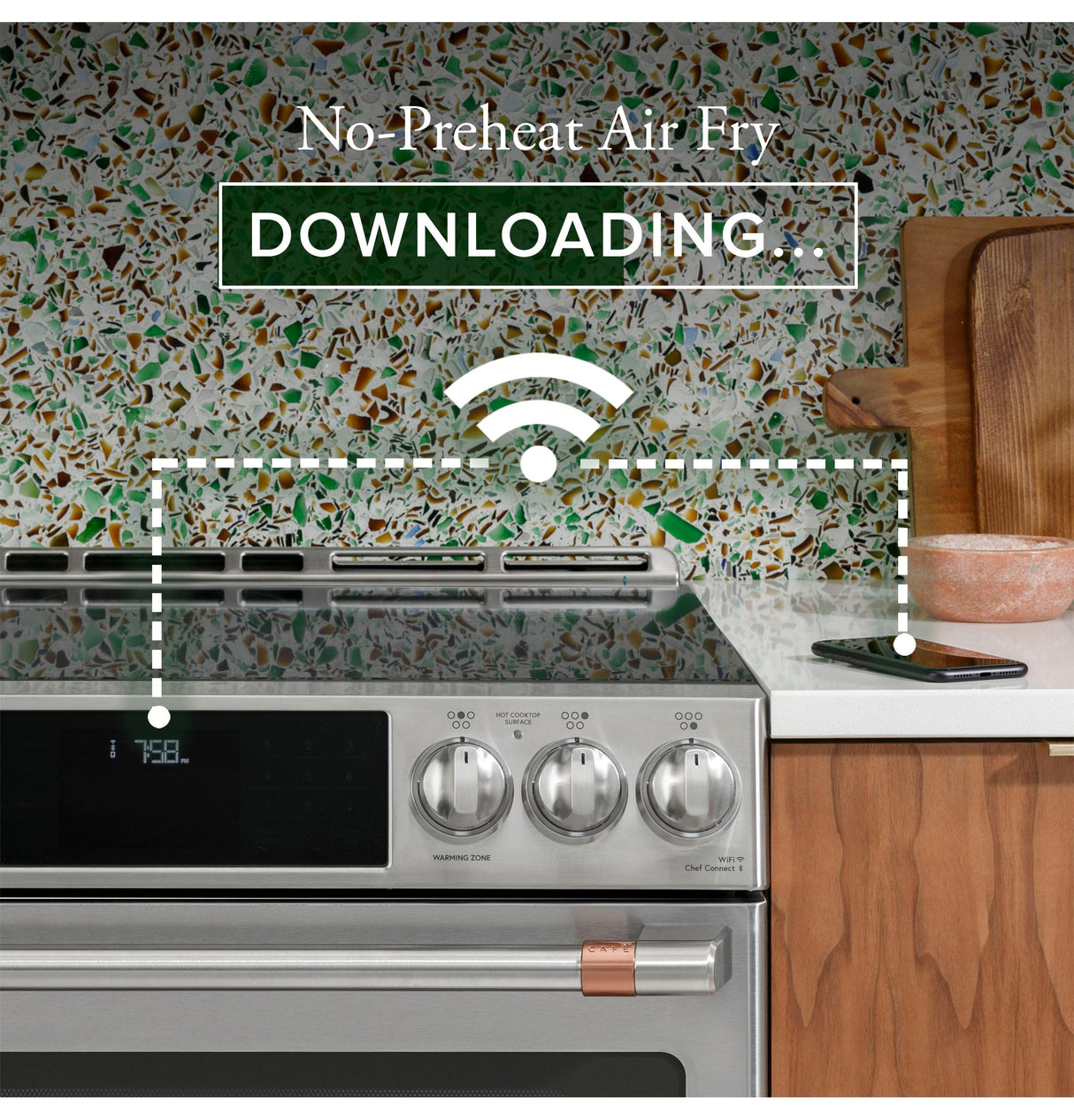 Café™ 30" Smart Slide-In, Front-Control, Dual-Fuel Range with Warming Drawer