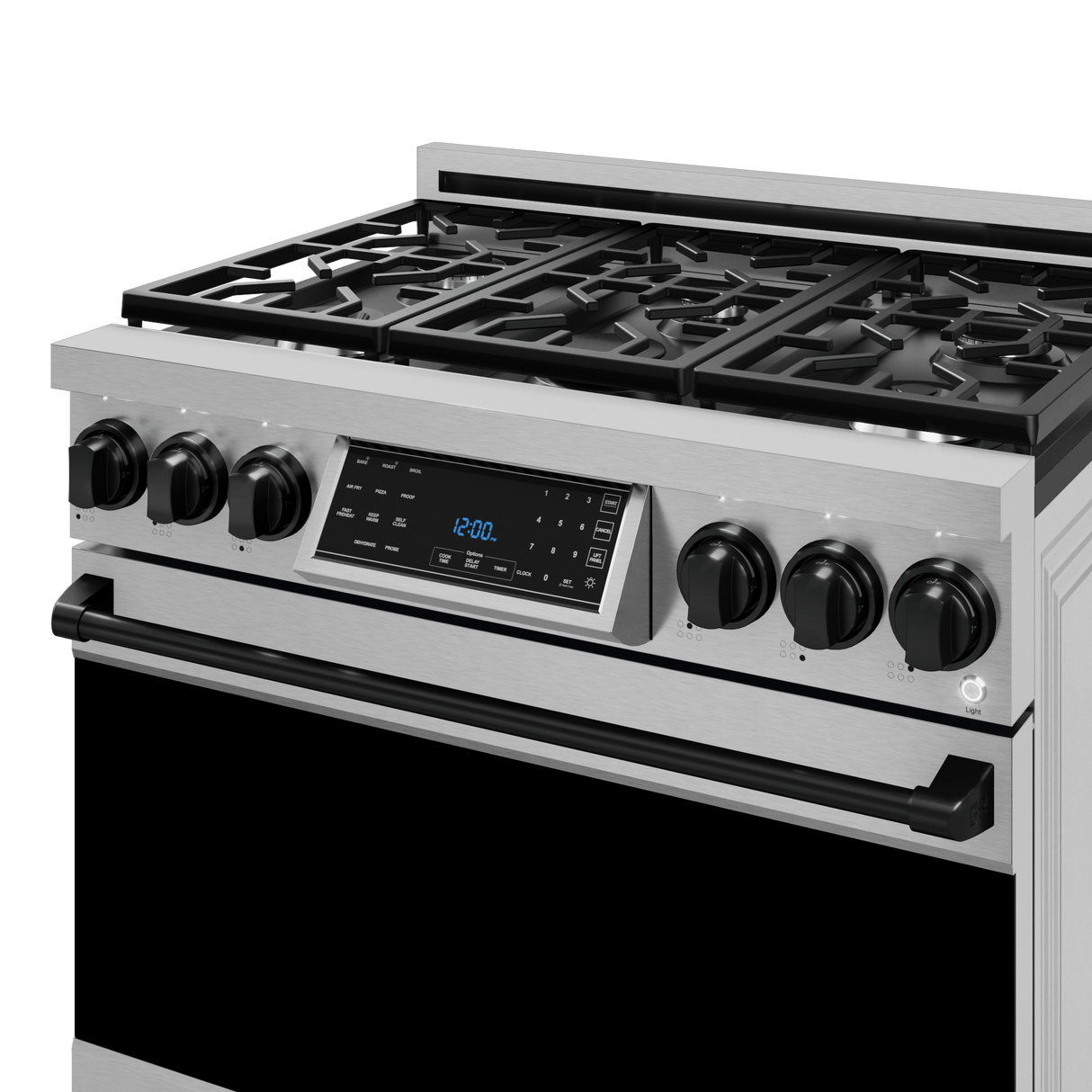 36 Inch Professional Gas Range With Tilt Panel Touch Control In Stainless Steel/black Gordon Ramsay Series