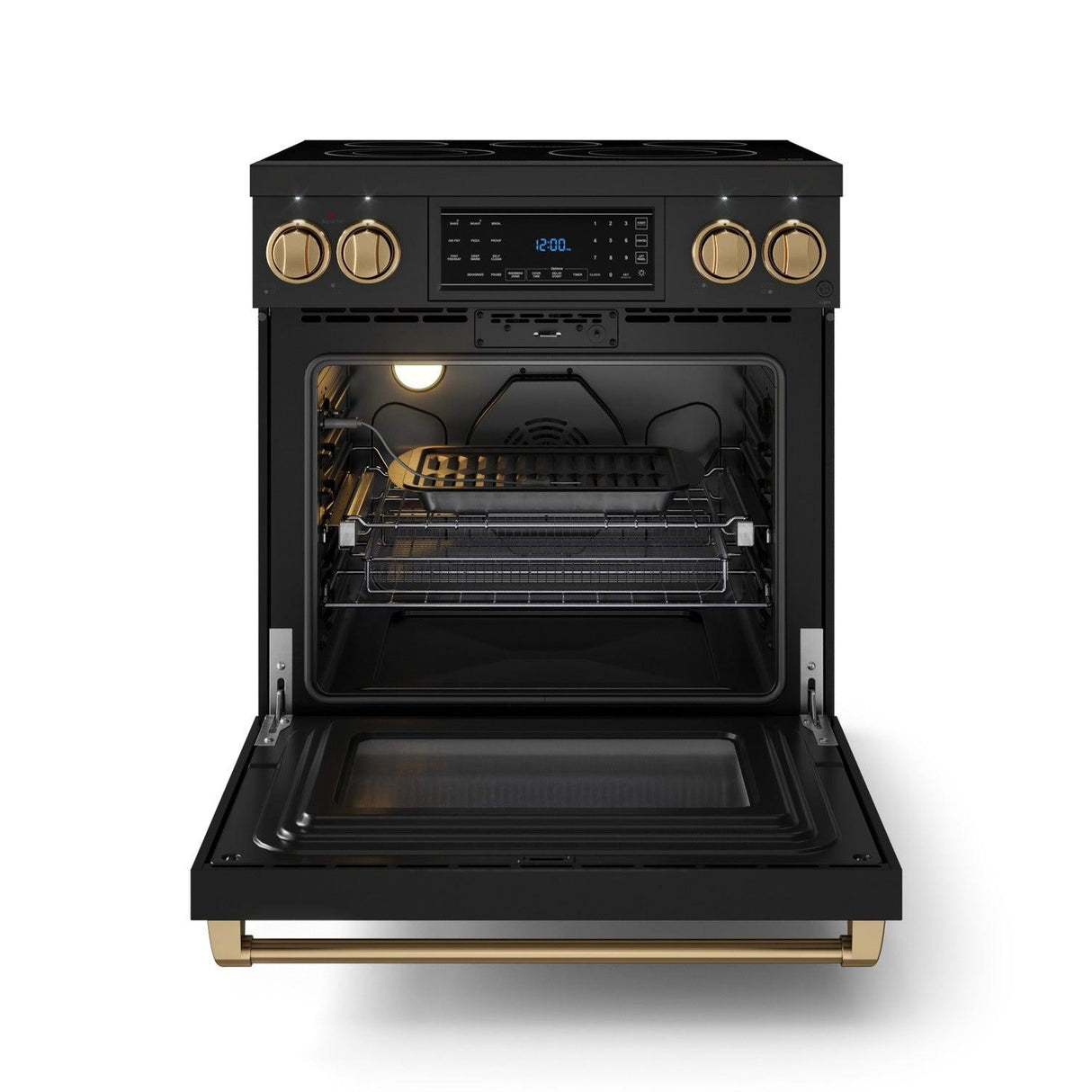 30 Inch Professional Electric Range With Tilt Panel Touch Control In Black/bronze Gordon Ramsay Series