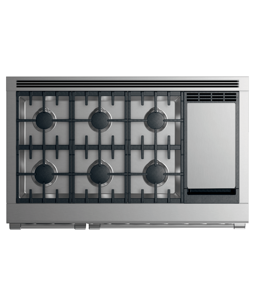 Gas Range 48", 6 Burners with Griddle