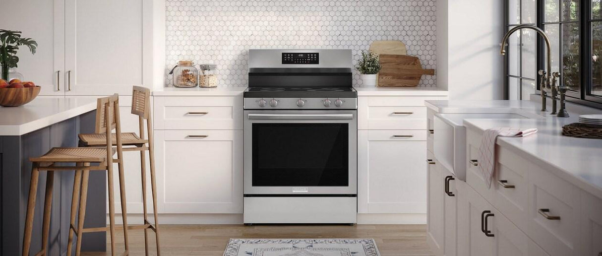 30" Rear Control Electric Range with Total Convection