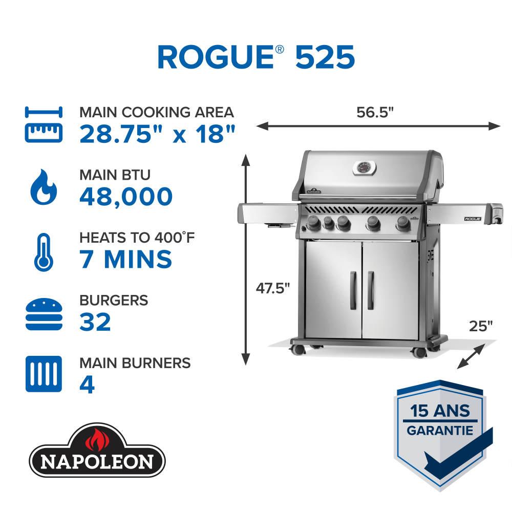 Rogue 525 SB with Range Side Burner , Natural Gas, Stainless Steel