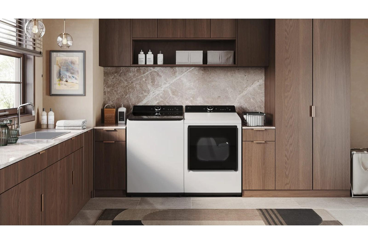 7.3 cu.ft. Ultra Large High Efficiency Electric TurboSteam™ LG EasyLoad™ Door, Wi-Fi Connectivity, White