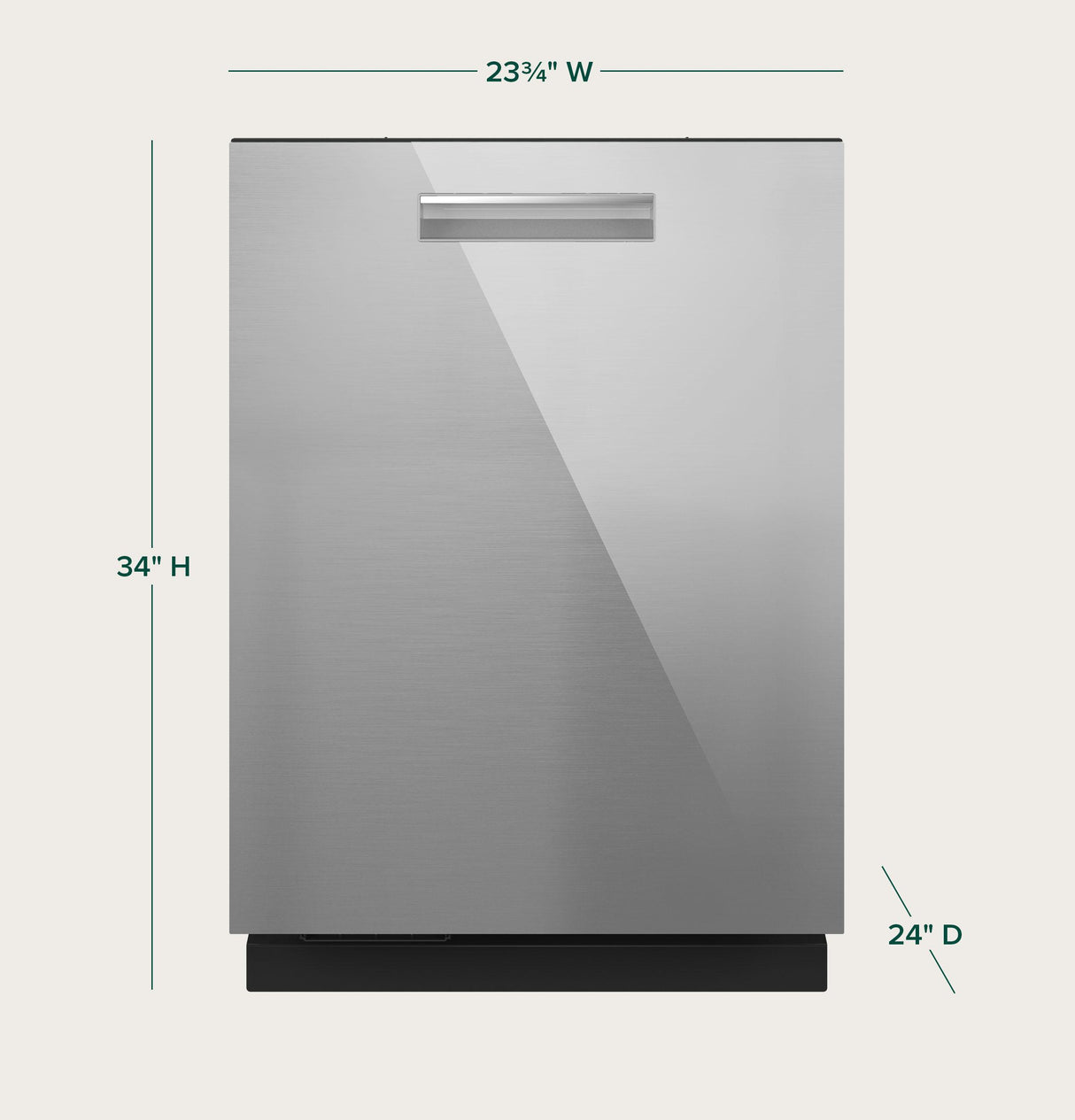 Café™ CustomFit ENERGY STAR Stainless Interior Smart Dishwasher with Ultra Wash Top Rack and LED Lights, 39 dBA in Platinum Glass