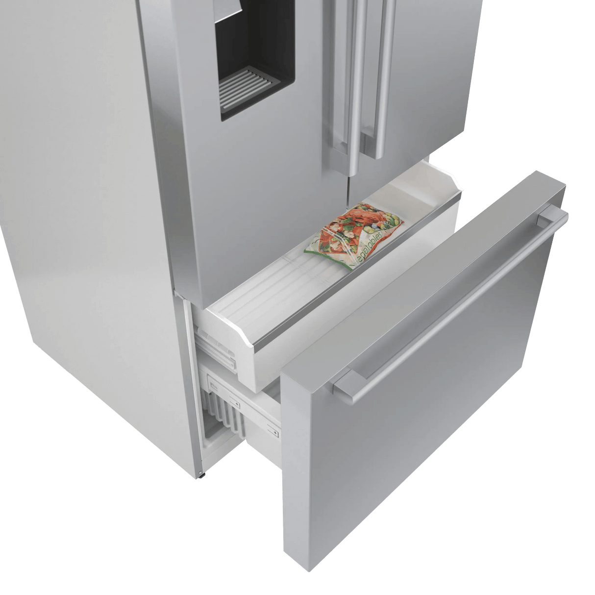 500 Series French Door Bottom Mount Refrigerator 36" Stainless steel (with anti-fingerprint), Total No Frost