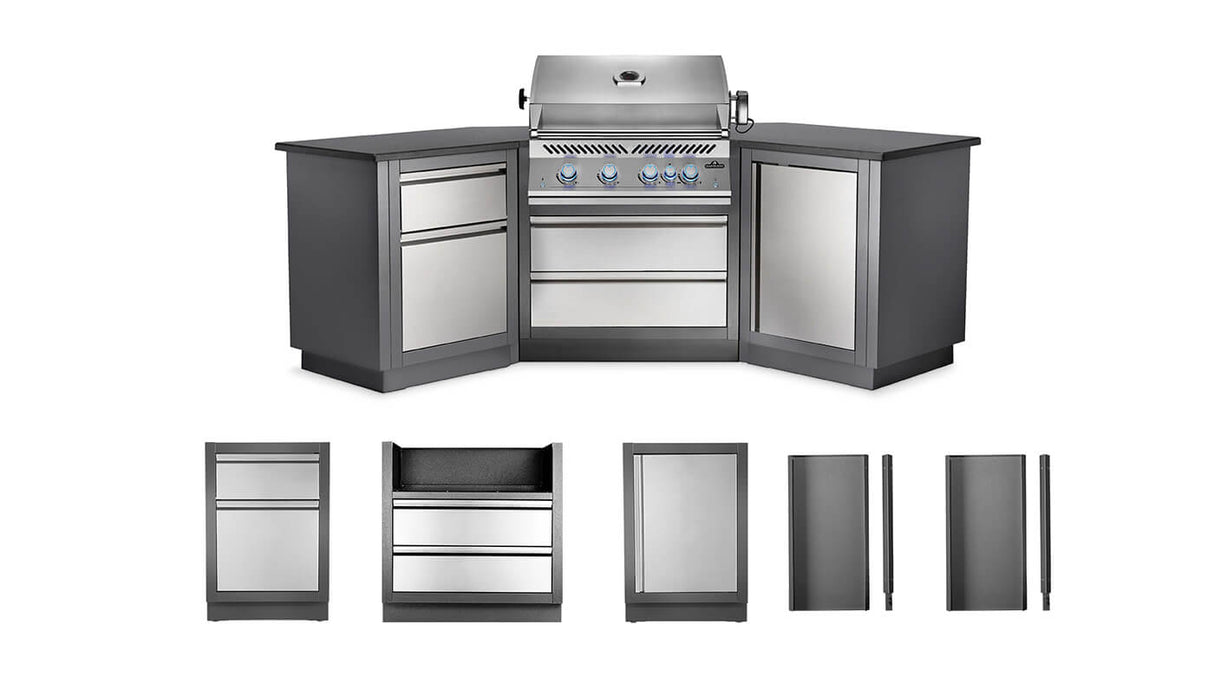 OASIS 200 Outdoor Kitchen, Built-in 700 Series 32 Built-in 700 Series 32 , Natural Gas, Stainless Steel