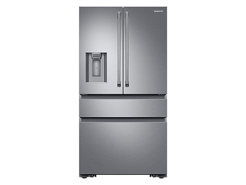 23 cu. ft. Counter Depth 4-Door French Door Refrigerator with Polygon Handles in Stainless Steel