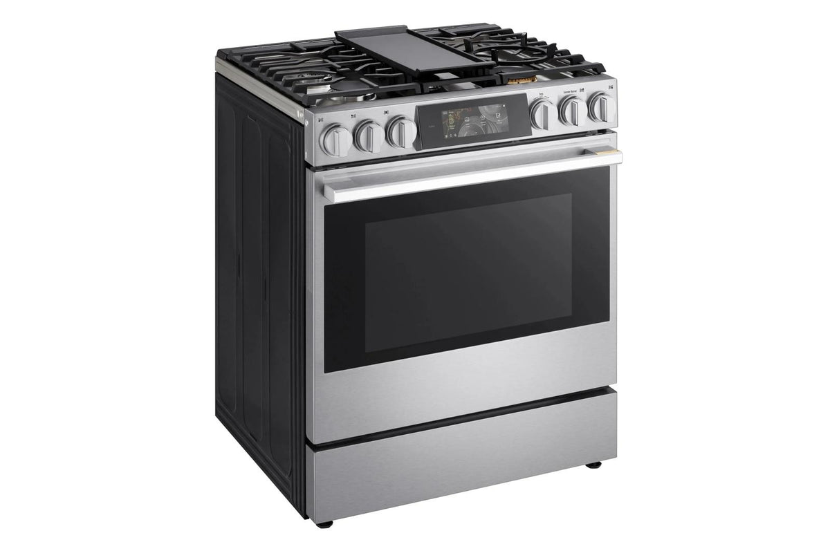 LG SIGNATURE 6.3 cu. ft. Single Oven Gas Slide-in Range with Dynamic Probake Convection® , Air Fry, Air Sous Vide, Roast, and Pizza mode
