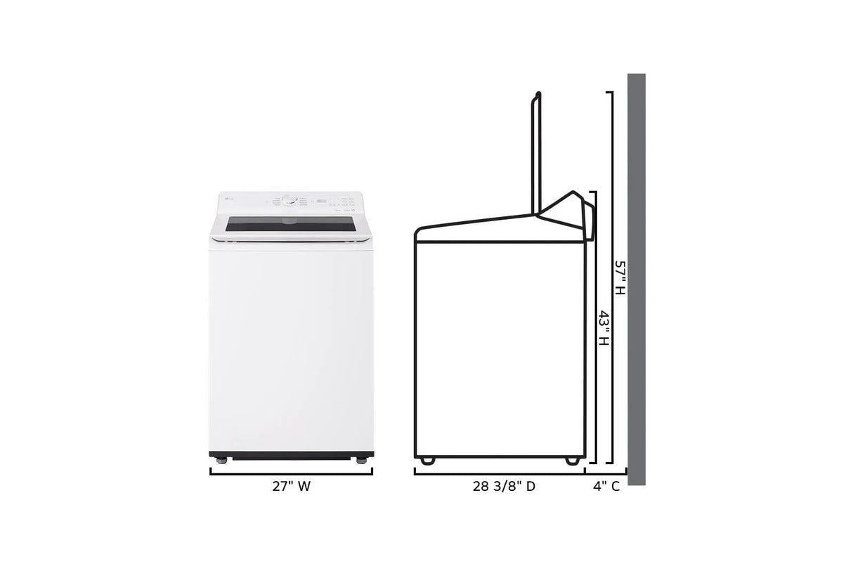 4.8 cu. ft. Mega Capacity Smart Top Load Washer with 4-Way® Agitator, EasyUnload™ & AI Sensing